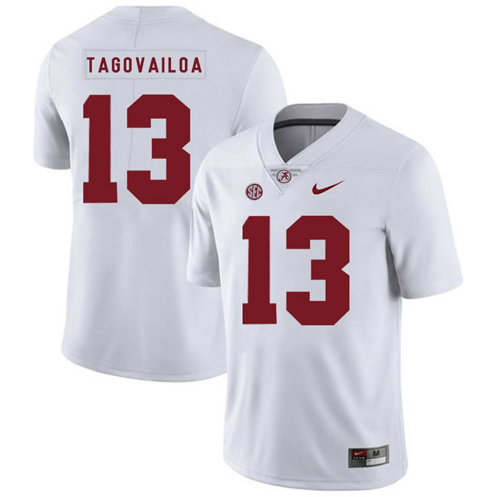 Alabama Crimson Tide 13 Tua Tagovailoa White Nike College Football Jersey Dzhi,We sell and wholesale Alabama Crimson Tide 13 Tua Tagovailoa White Nike College Football Jersey Dzhi on line form chian!